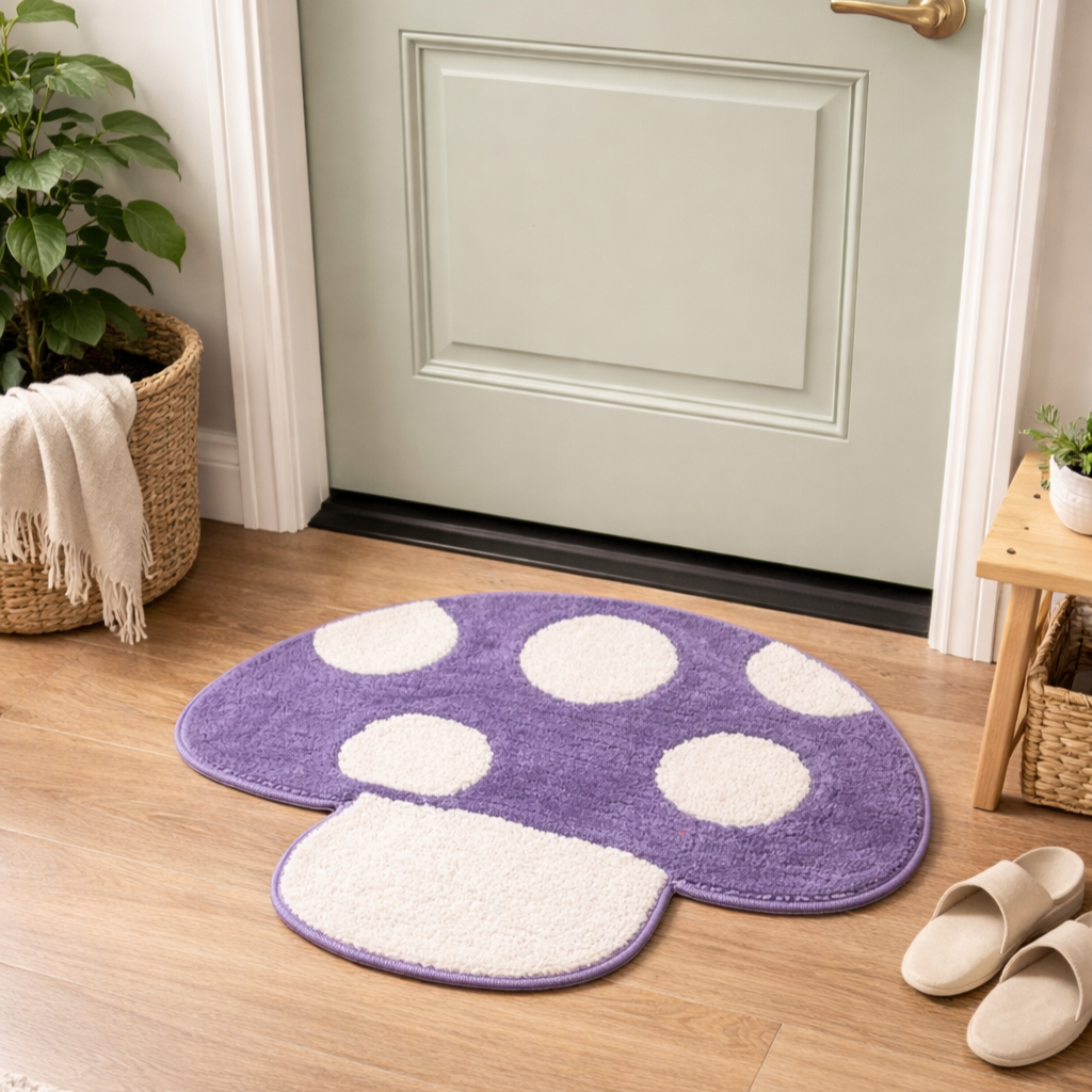 Premhilsha Magic Mushroom Door Mat – Decorative Shaped Entrance Floor Mat (22 × 24 Inches)