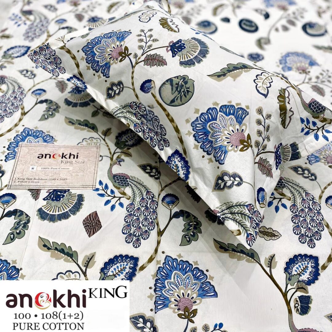 Premhilsha Anokhi 100% Cotton Bedsheet Set – King Size