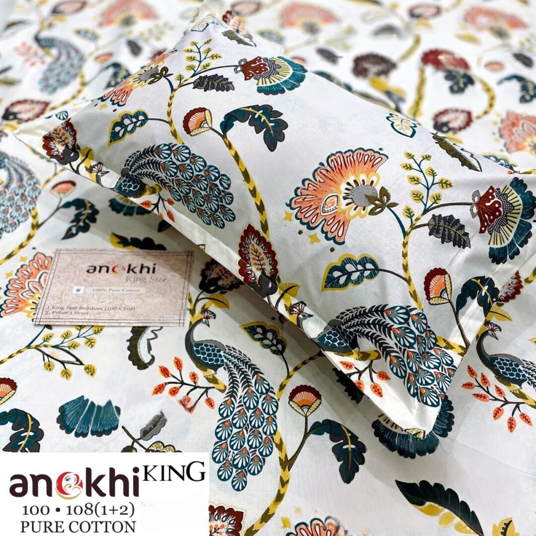 Premhilsha Anokhi 100% Cotton Bedsheet Set – King Size