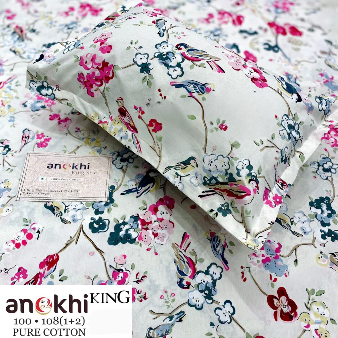 Premhilsha Anokhi 100% Cotton Bedsheet Set – King Size