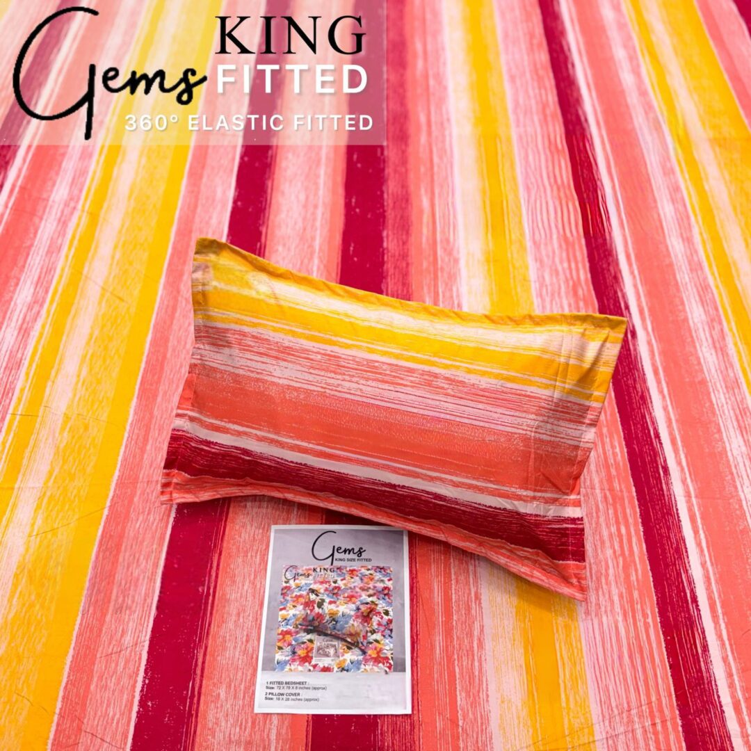 Premhilsha Gems 100% Cotton FITED Bedsheet Set – King Size