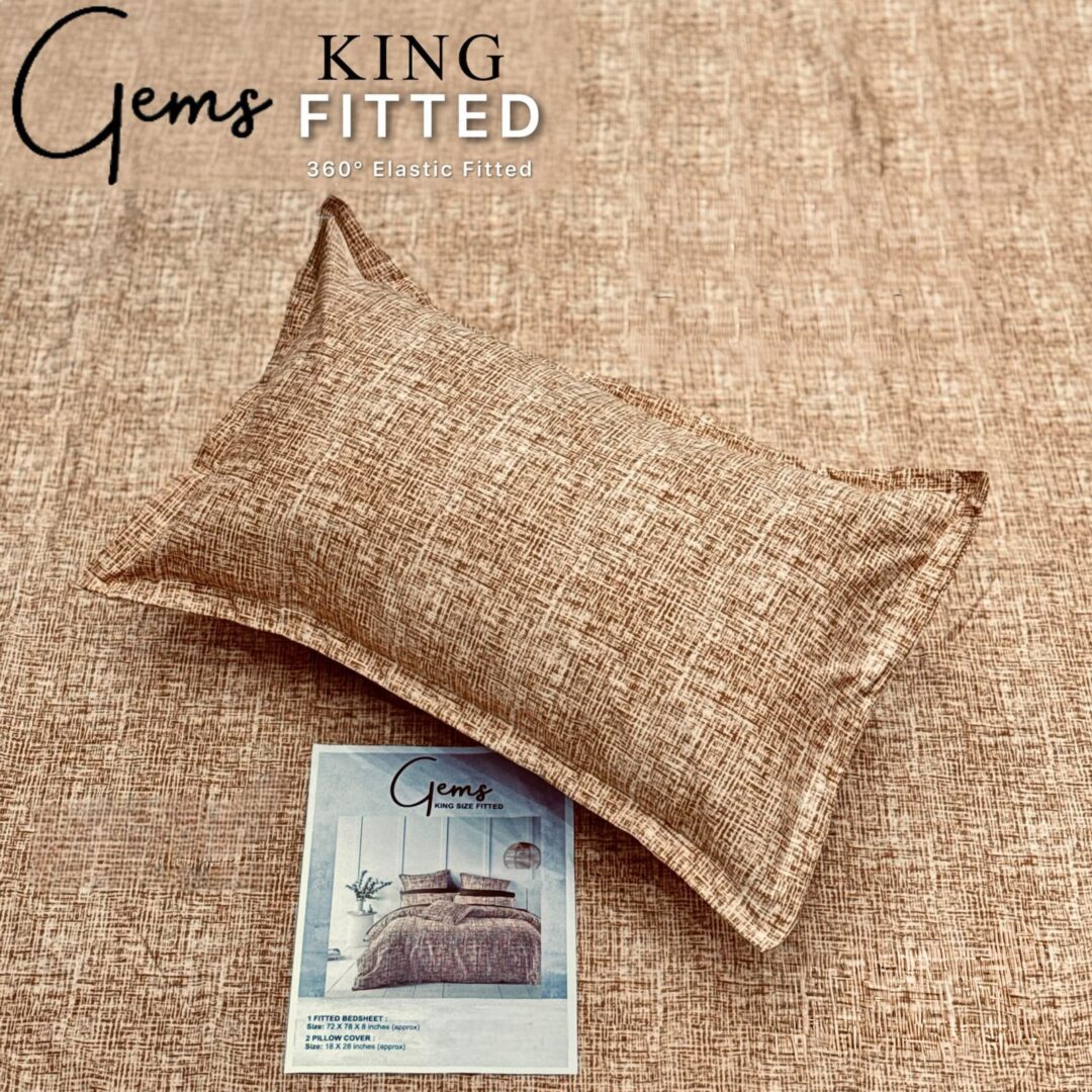 Premhilsha Gems 100% Cotton FITED Bedsheet Set – King Size