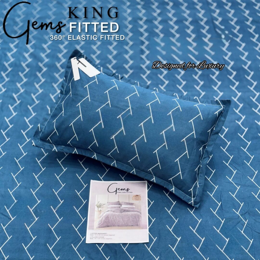 Premhilsha Gems 100% Cotton FITED Bedsheet Set – King Size