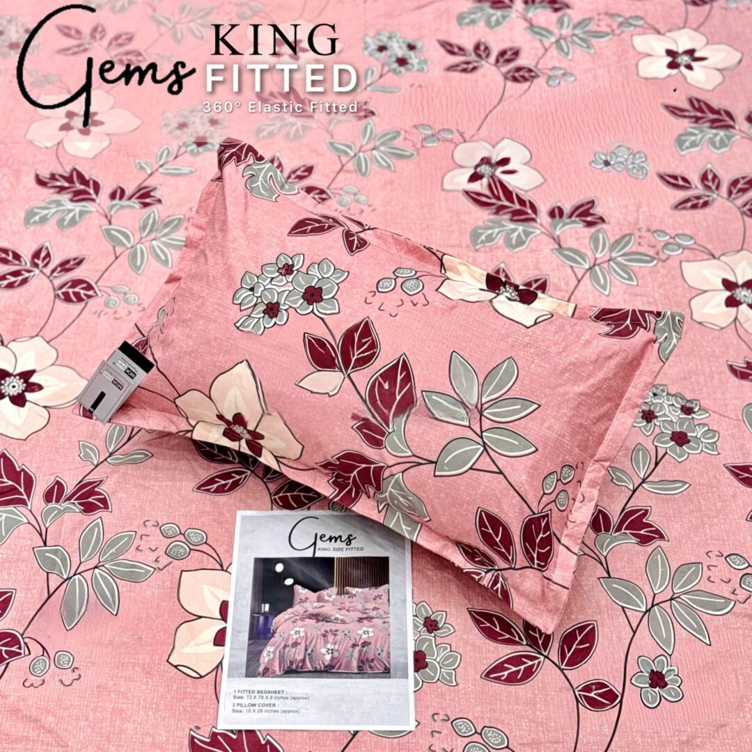 Premhilsha Gems 100% Cotton FITED Bedsheet Set – King Size
