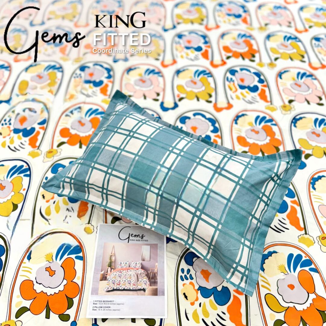 Premhilsha Gems 100% Cotton FITED Bedsheet Set – King Size