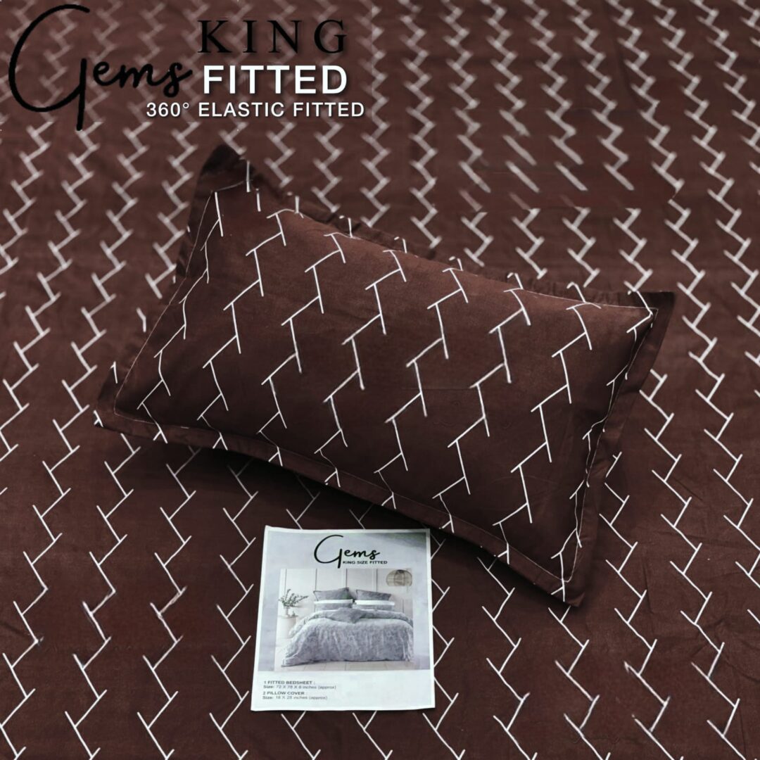 Premhilsha Gems 100% Cotton FITED Bedsheet Set – King Size