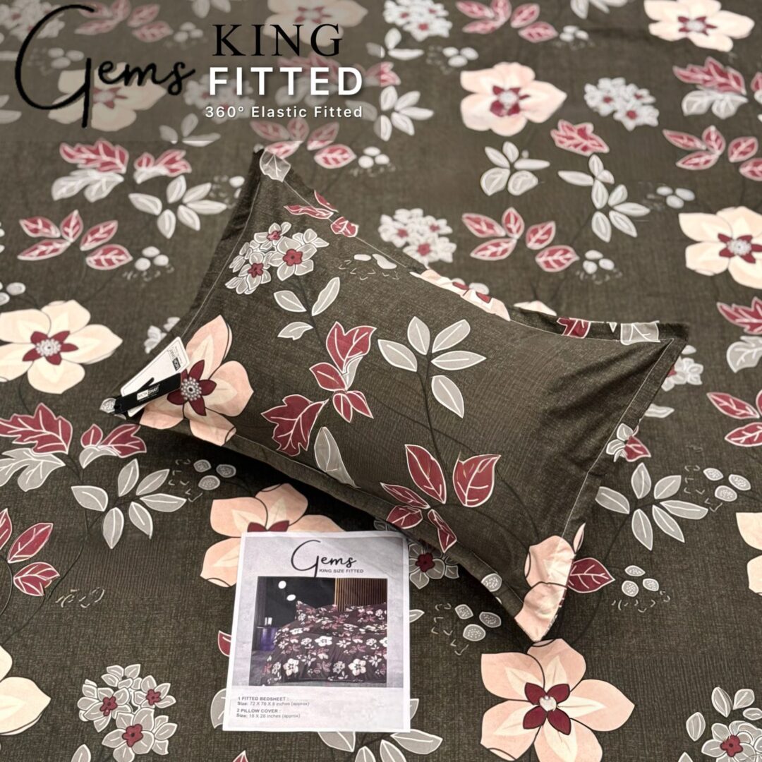 Premhilsha Gems 100% Cotton FITED Bedsheet Set – King Size