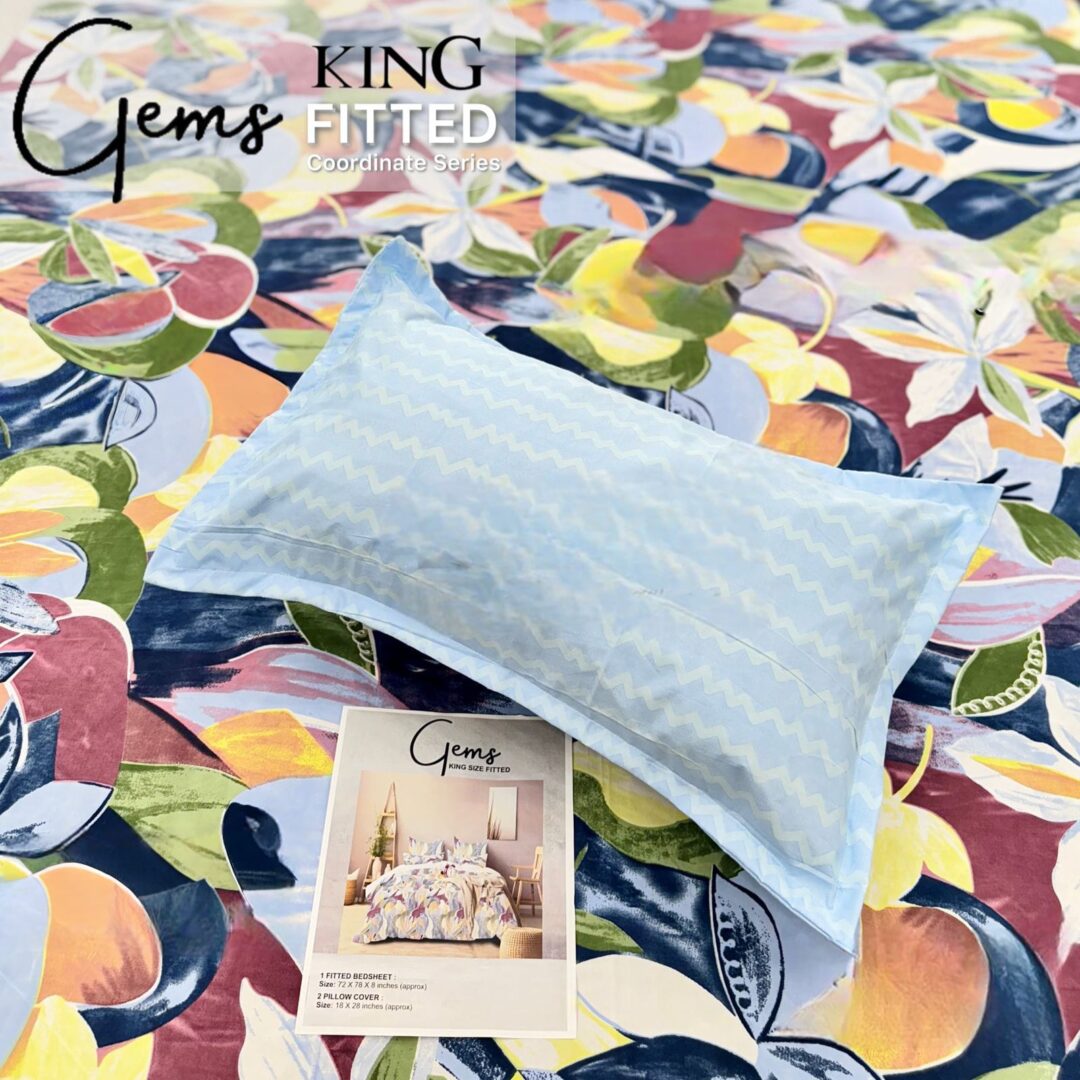 Premhilsha Gems 100% Cotton FITED Bedsheet Set – King Size