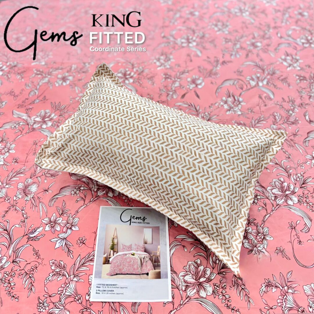 Premhilsha Gems 100% Cotton FITED Bedsheet Set – King Size